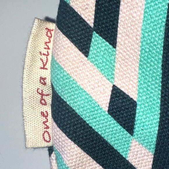 Kavu Rope Sling Bag Chevron 25th Anniversary Teal Pink Cotton Adjustable Strap - Picture 4 of 14